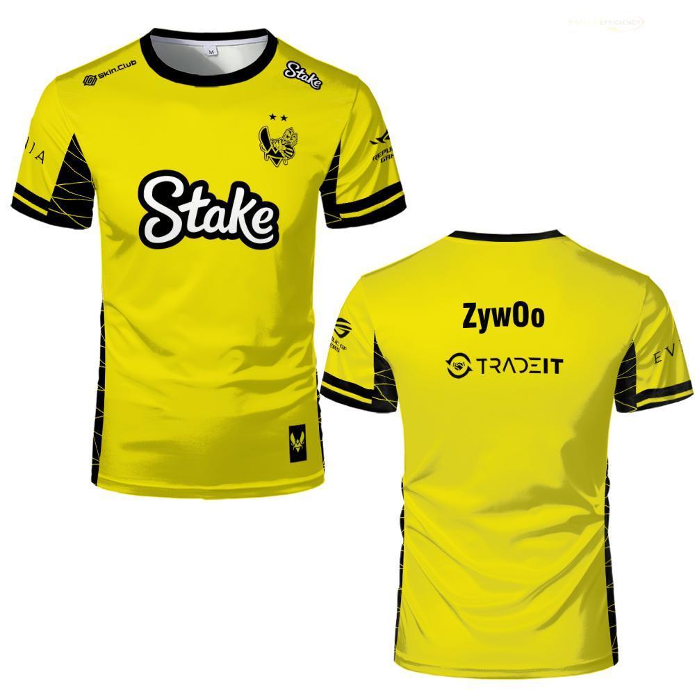 Киберспортивный клуб Team Vitality Университет 2025 Джерси IEM Cologne CSGO Pro League Major Тренировочная форма Унисекс Новая желтая футболка