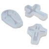 5pcs Silicone Silicone Molds Set White Cross Resin Molds Cross Shape Silicone Mould  DIY Decorative