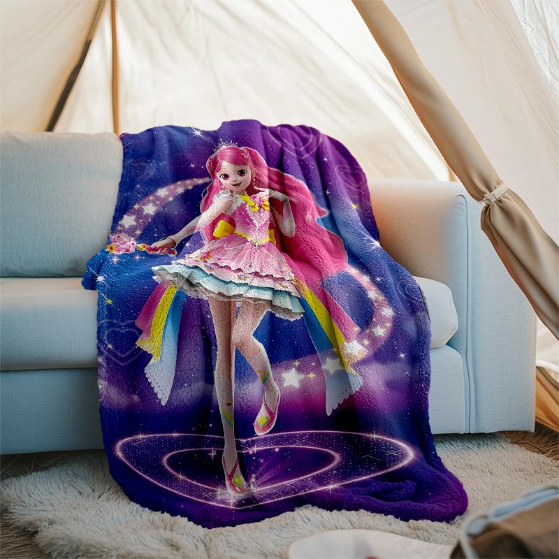1pc Catch Teenieping Magic Sweethear1 Theme Blanket - Digital Print, Polyester, Cozy for All Seasons, Perfect for Outdoor, and Travel