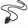 European and American Titanium Steel Skull Necklace Punk Men's Minimalist Pendant