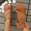 Fashion Women Sandals 2025 New Summer Fashion Sandals Big Size Sports Flat Casual Comfortable Solid Color Women Shoes Sandalias De Mujer
