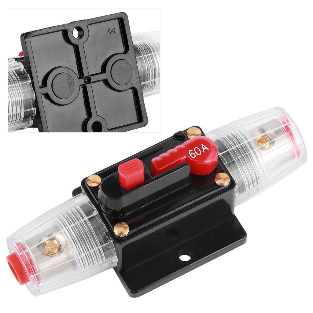 Автоматический предохранитель сброса Держатель переключателя Усилитель Автомобиль Грузовик Аудио Модификация 12В 60А