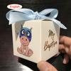 20pcs Bronzing My Baptism Party Favor Mini Folded Candy Box White For Kids Boy Girl 1st Birthday Events Holiday Decor