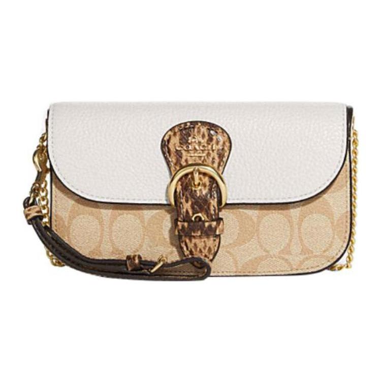 New COACH Kleo Leather Handheld Crossbody Bag Shoulder Bag Women's Classic Ivory & Monogram CA441-IMOTV