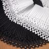 White Pleated Chiffon Fabric Dress Handicraft Skirt Diy Supply Home Decor Fringe For Clothes Sewing Accessories Ribbon Trim 2M