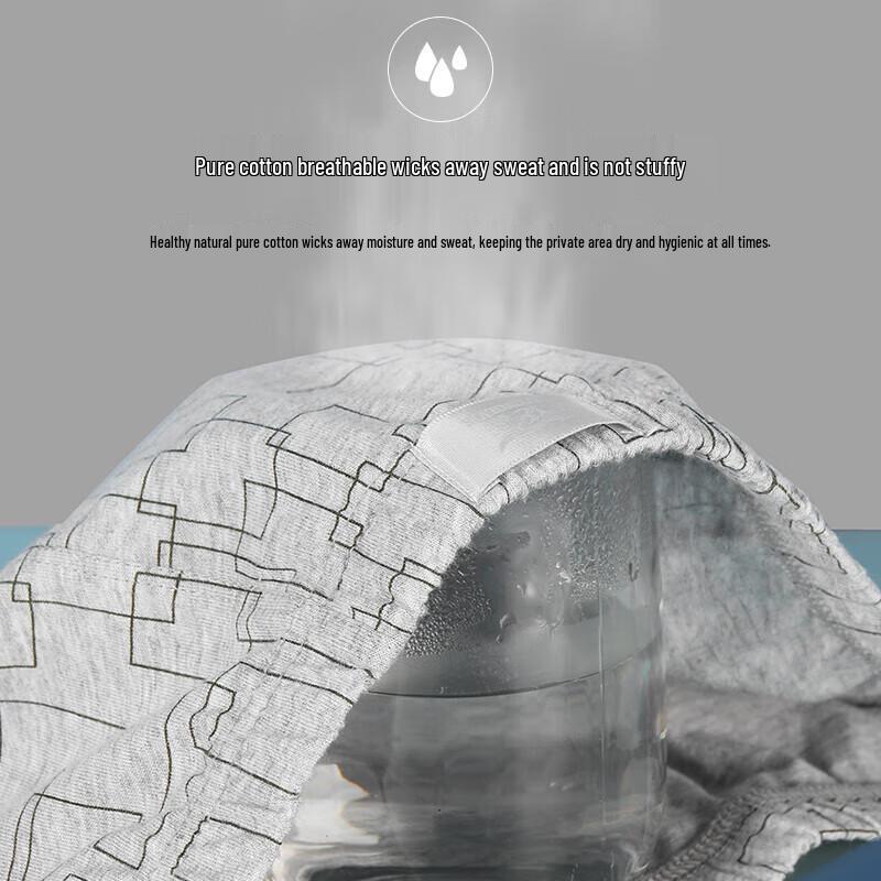 Qipilang Мужские 100% Хлопковые Антибактериальные Боксеры-Брифы Мультиупаковка