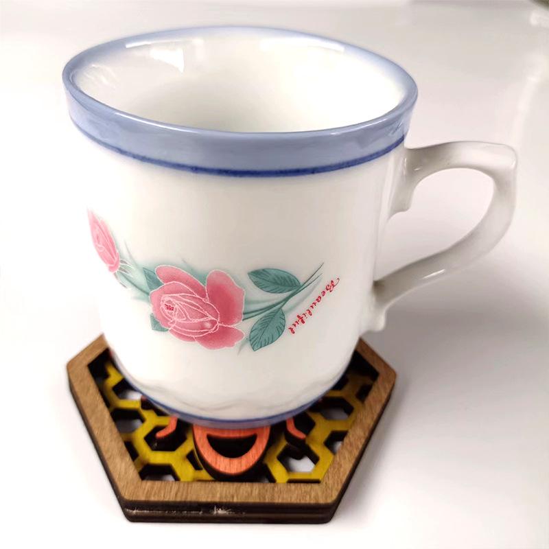 Деревянные подставки для чашек Животное Пчела Подставки на стол Подставки Пчелиное гнездо Подставки Подставки под чайные и кофейные кружки Подкладка для напитков Термостойкий Домашний декор