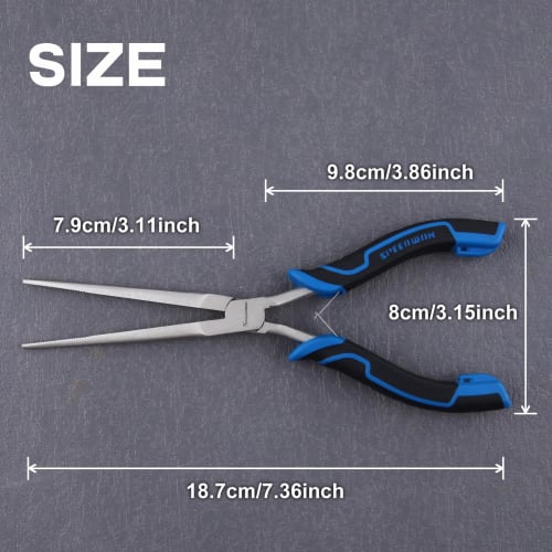 SPEEDWOX Mini Long Nose Pliers, Perfect for Crafts, Needle Nose Pliers, Long Tweezers, Needle Remover, Fishing Pliers, Small Pliers, Micro Nose Pliers