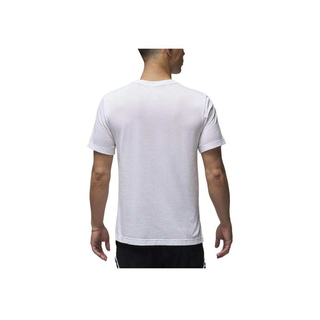 Jordan Solid Color Crew Neck Casual Sport Short Sleeve T-Shirt Men Tops White FN5830-100