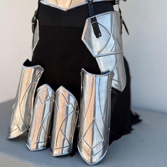 Medieval Knight Lady Half Body Armor Female Cuirass With Tassets Women's Pauldrons, Bracers, Leg Greaves Armor Suit Cosplay  Roleplay