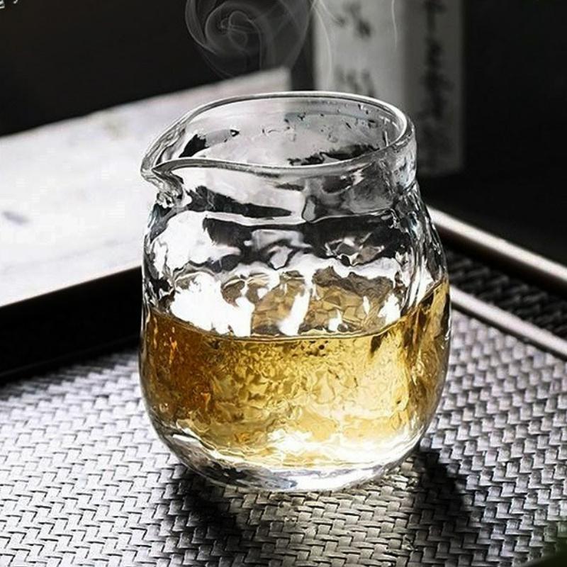 Transparent Hammer Patterned Tea Dispenser Kungfu Tea Cup Household Thicken Heat Resistant Tea Separator Teaware Accessories New