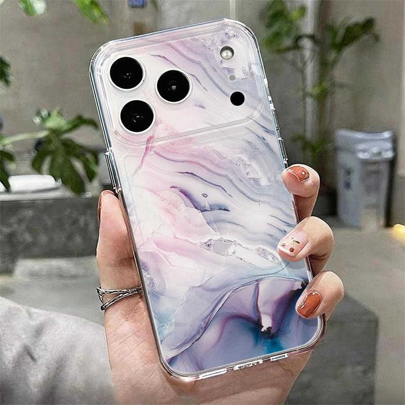 Акварельный мраморный чехол для iPhone 17 Pro Max Чехол iPhone 16 Pro Max 15 14 13 11 17E Ударопрочный Прозрачный Мягкий ТПУ Силиконовый Чехол
