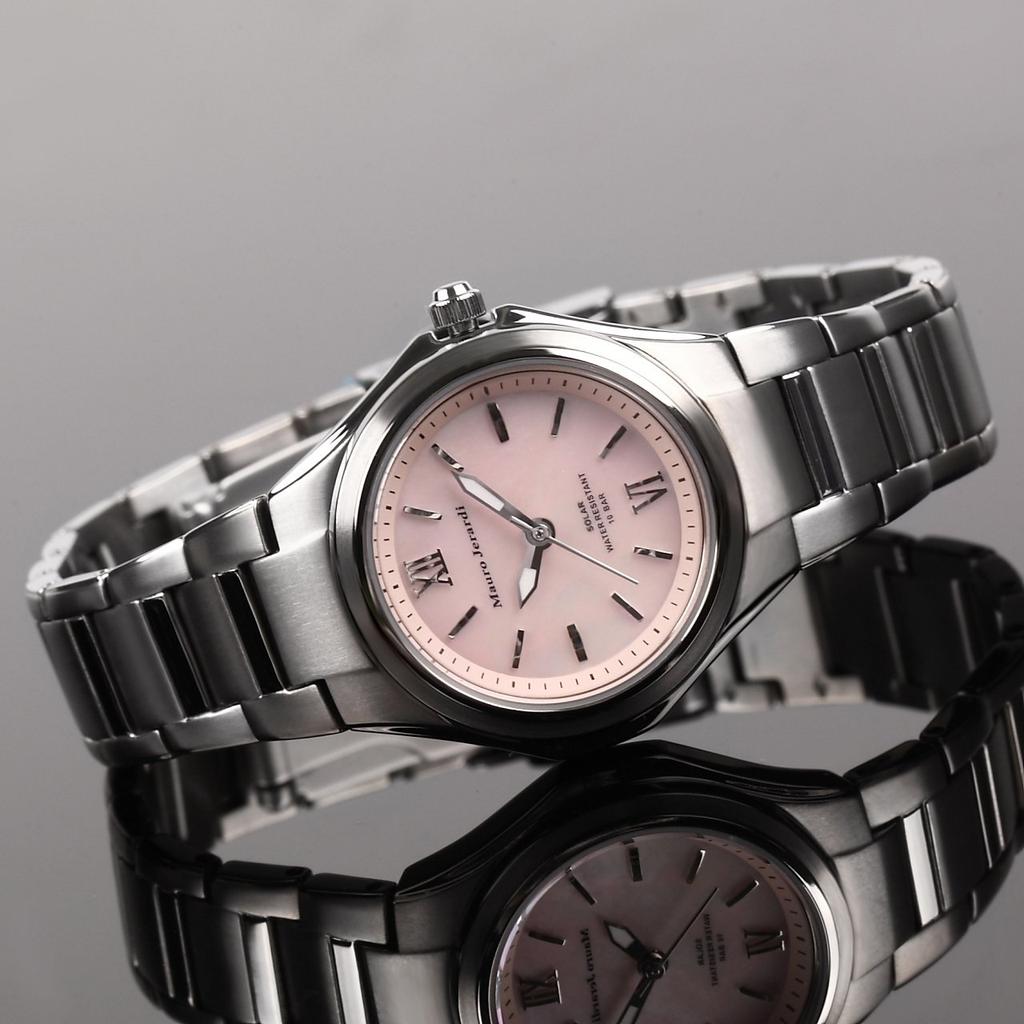 [Mauro Gerardi] Часы Solar Titanium с водонепроницаемостью 10 ATM MJ040-2 Silver