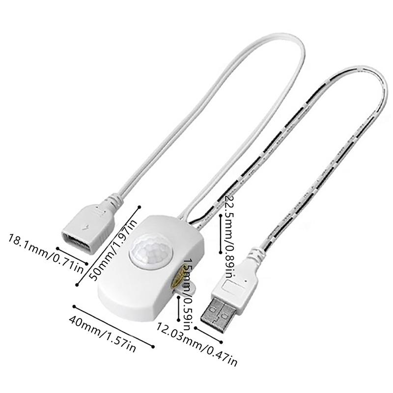 USB ИК-датчик движения 5А DC 5-24В Интеллектуальный инфракрасный датчик присутствия для светодиодной ленты Автоматический интерфейс Черный Белый