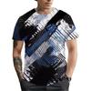 Printed Short Sleeved Men's Summer Round Neck Loose T-shirt Personalized Casual Sports Top T-Shirts Men
