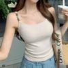 Шелковый (вискозный) топ-камисоль crop top для девушки, сладкий и дерзкий, с бусинами, французский стиль, без рукавов, для ношения под одеждой