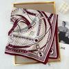 2024 Новый модный универсальный шелковый шарф 68 см с принтом солнцезащитный декоративный маленький квадратный шарф бархатная текстура шарф