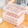24 Grid Egg Storage Box With Lid Kitchen Refrigerator Egg Box Drop Rack Fridge Egg Organizer Household Fresh-Keeping Egg Tray