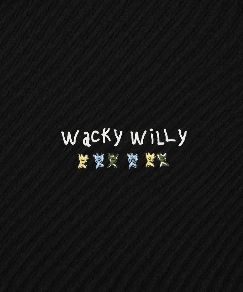 WACKY WILLY Kiki Типографическая футболка с коротким рукавом Черная