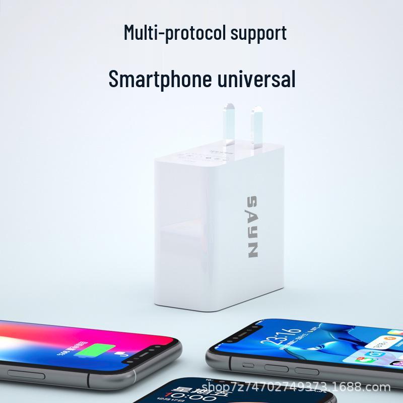 Безопасное быстрое зарядное устройство, совместимое с телефонами Huawei, Xiaomi и Oppo