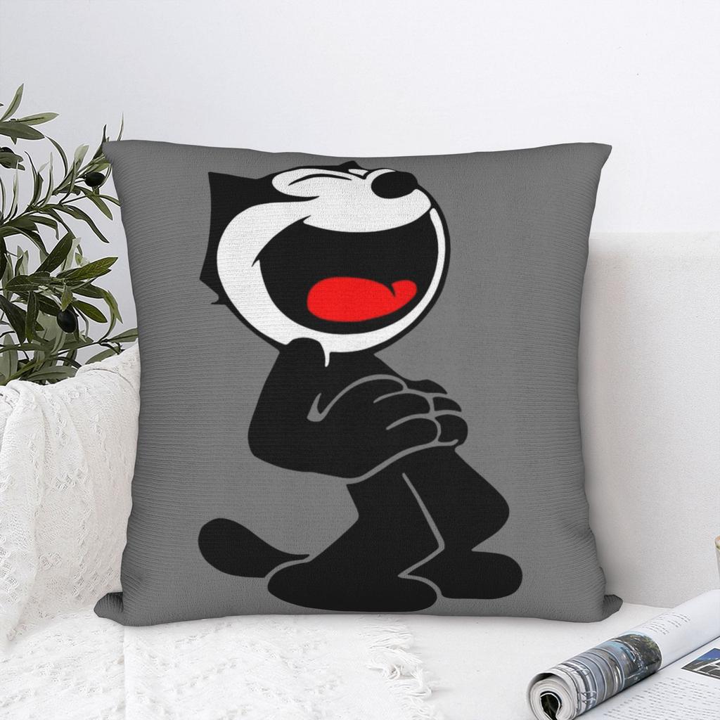 Felix The Cat Laughing Pillowcases Merchandise Soft Cushion Cover Decoration Pillow Case Cover Home Multi Size
