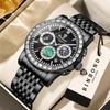 BINBOND Luxury Scratch-Resistant Quartz Wristwatches For Men Luminous Waterproof Auto Date Men's Watch Sports Casual