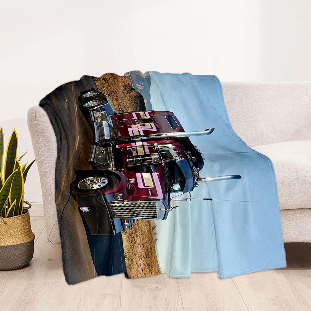 Kw Heavy Trucks Blanket Durable Comfort Great For Livingroom Bedding Office Chair Four Seasons Multipurpose Modern Style