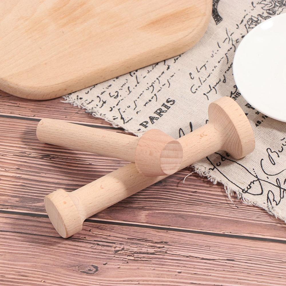 Cake Portable Double Sided Wooden Egg Tart Pusher Tart Tamper Eggtart Mold Pastry Tools Dough Press