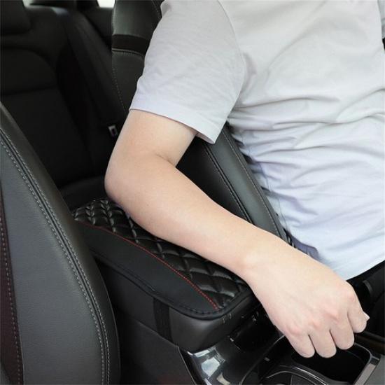 Car Armrest Pad Cover Center Console Box Support Mat Protector Interior Leather