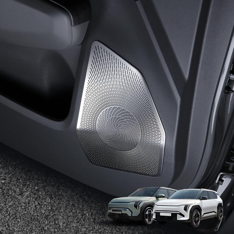 For Kia EV3 2024 2025 2026 Stainless Steel Car Tweeter Door Speaker Cover Third Row Speaker Trim Accessories LHD