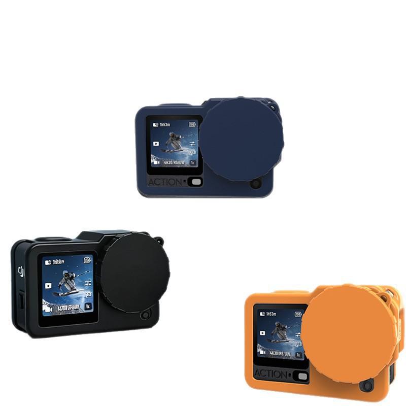 Silicone Protective Case DJI Action 6 Camera Shockproof Cover With Neck Strap Options