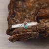 Кольцо с бирюзой Кингман, Кольцо-ободок из стерлингового серебра 925 пробы со стрелками, Изящное кольцо-штабель с бирюзой, Минималистичное бохо-украшение, Подарок для нее