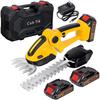 Hedge Trimmer Cordless with Battery and Charger 21V Electric Brush Grass Shrub Trimmer 2 In 1 Handheld Mini Grass Shears Grass