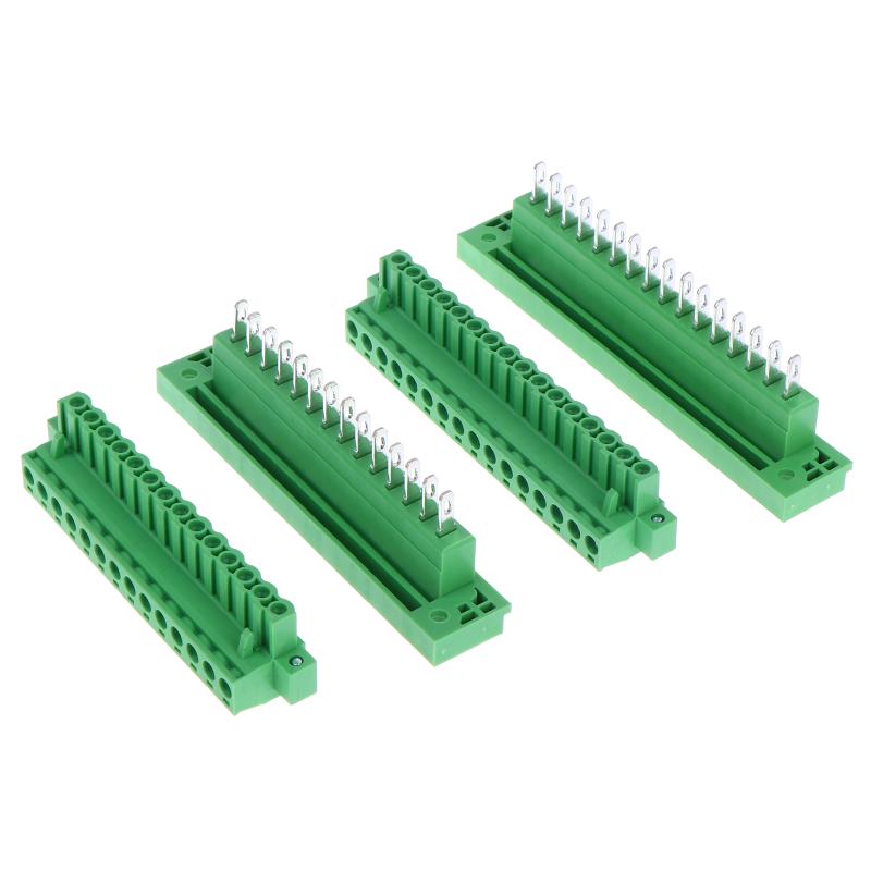 1Set 2Edgwb + 2Edgkm 5.08 Bulkhead Screw Terminal Block Wire Connectors 5.08Mm Pitch Male/Female Pluggable Terminal Plug Jacks