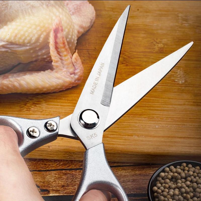 Essential 1PC Multi-Purpose Kitchen Shears Made of Stainless Steel for Heavy-Duty Poultry and Cooking Tasks