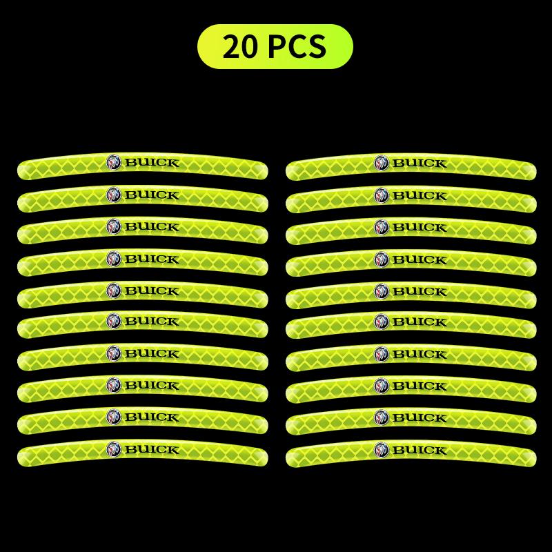 Car Bike Motorcycle Wheel Hub Reflective Stickers For Buick Regal LaCrosse Encore enclave royaum Park Avenue Envista GL8 GL6