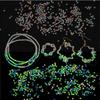 660 шт. Светящиеся бусины, светящиеся в темноте, УФ-бусины, меняющие цвет, реактивные для бусин Пони, акриловые светящиеся бусины для DIY браслетов