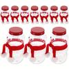 Christmas Snowman Drink Bottles Transparent Cup for Milk, Juice, Tea, Candy, Biscuits - Sealed Jar, Party Supplies
