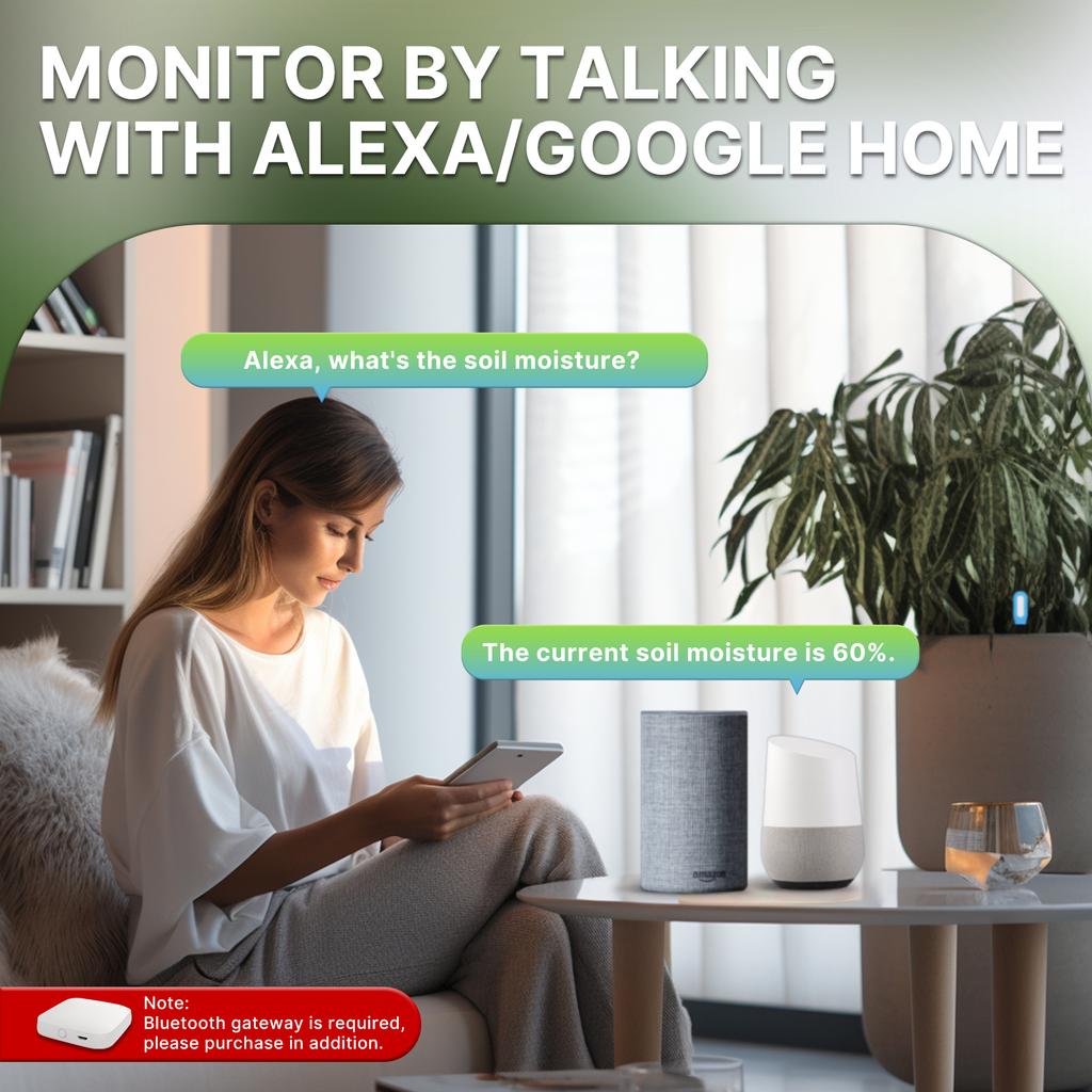 Tuya Smart Garden Soil Moisture Meter Датчик температуры и влажности Гигрометр для горшечных растений Монитор Инструмент для проверки влажности растений