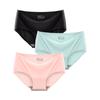 3 Pcs/Set Seamless Panties Silk Pamty Mid Waist Underwear Comfort Underpants Solid Invisible Briefs Female Lingerie