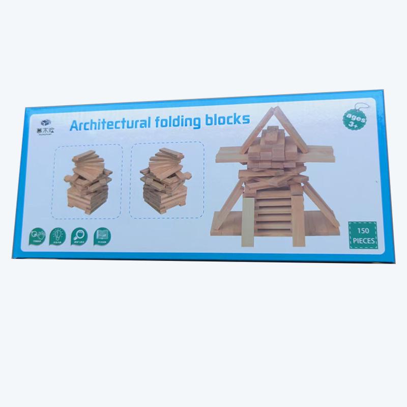 Набор из 100 блоков Архимеда для творческого строительства - Игрушка из натурального дерева для детей от 3 лет