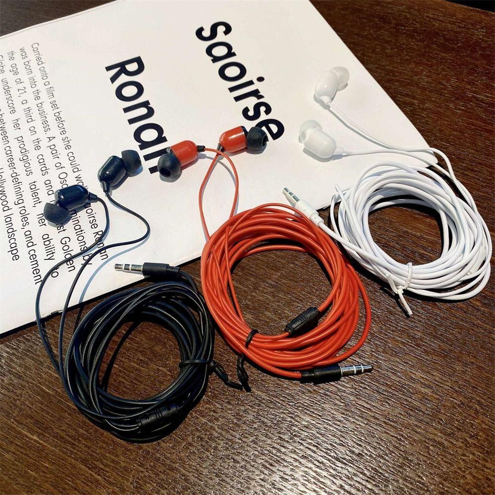 White Black Red Monitor Headphone Wires Headphone Stereo Earbuds Wired Earphone In-Ear Earphone
