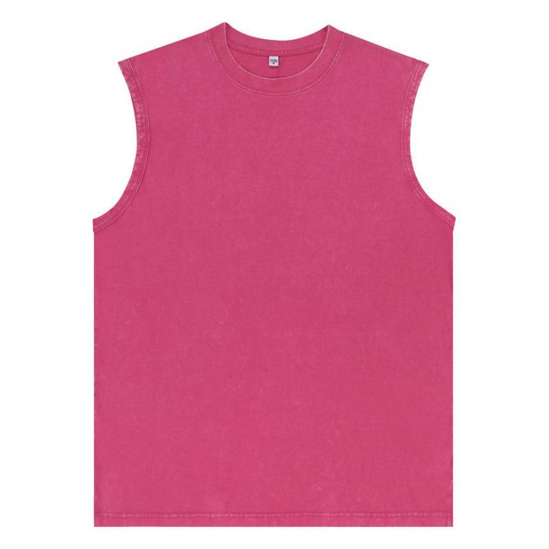 Футболка без рукавов из плотного хлопка в винтажном стиле плотностью 230 г для мужчин и женщин - свободного кроя