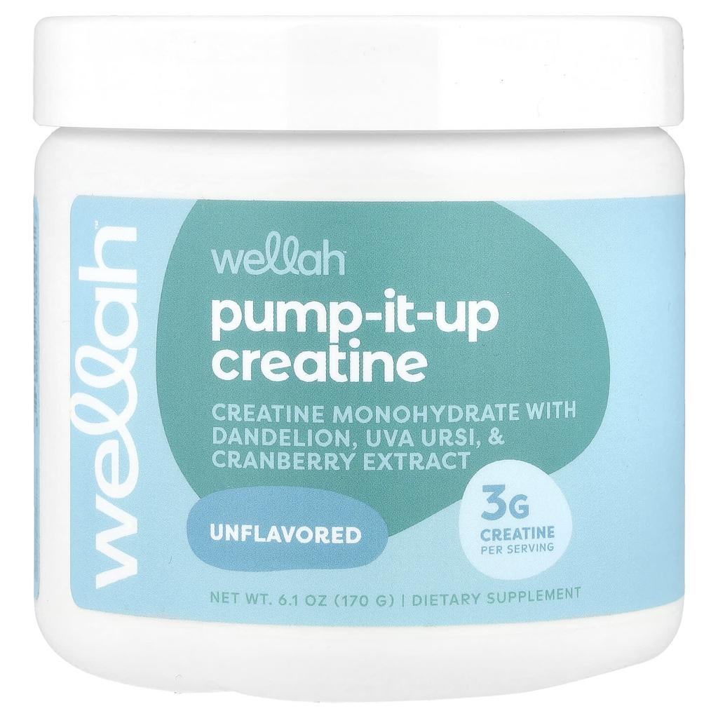 Wellah Pump-It-Up-Creatine, Unflavored, 6.1 Oz (170 G)