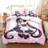 Game 3D Print Anime Kawaii Girls Nekopara Duvet Cover Pillowcase Bedding Set Kids Boy Bedroom Decoration Gift Single Double size