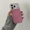 Милый однотонный розовый магнитный чехол для телефона для iPhone 13 14 15 16 17 Pro Max Для MagSafe Беспроводная зарядка Защитный чехол для девушек
