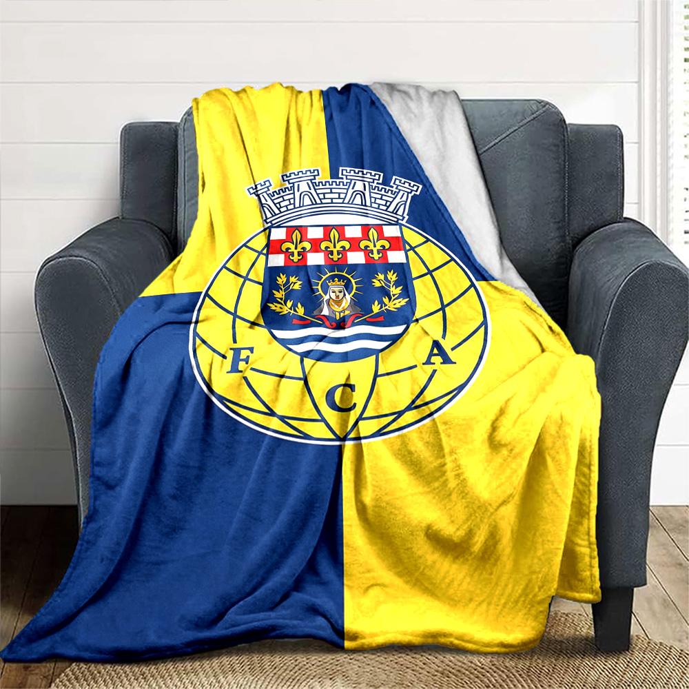 FC Arouca Print Flannel Blanket High Quality Warm Comfortable Cover for All Seasons Perfect for Gifts Home Decor