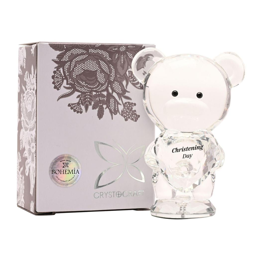 Crystocraft Crystal Bear - Christening Day