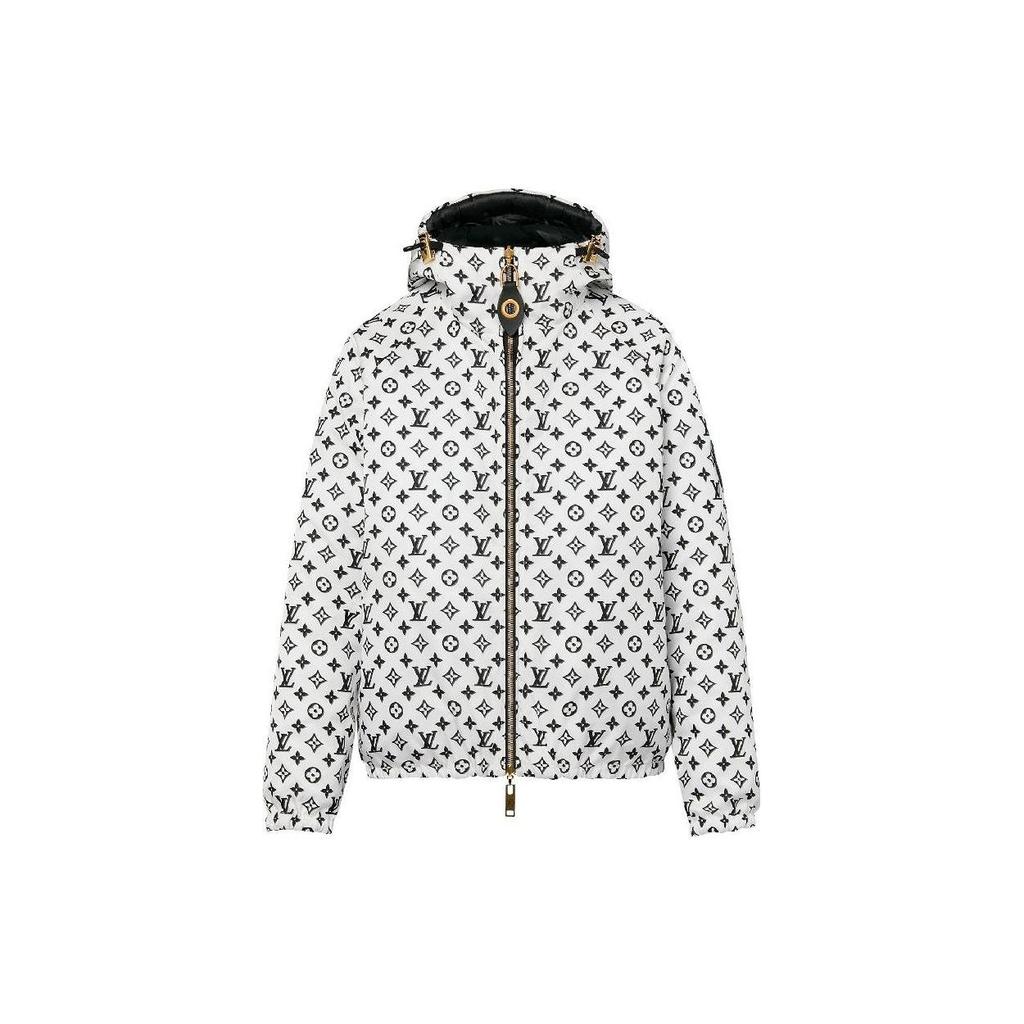 Louis Vuitton Двусторонняя нейлоновая куртка с капюшоном в полоску 1ABR9A