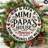 1 шт. Ретро Семейный Дом Металлическая Настенная Табличка Mimi Papa Дом Воспоминания Винтажный Декор Табличка для Сада Патио В помещении На улице Прочный Железный